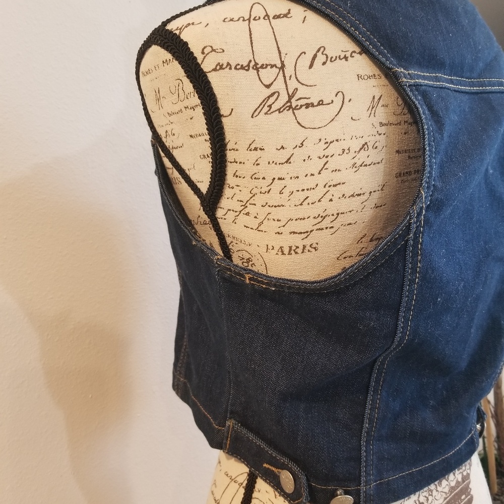Rue 21 Woman's blue jean  vest - Picture 4 of 6